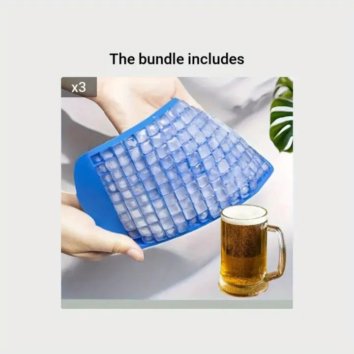Silicone Mini Ice Cube Tray – 160 Grids Flexible Freezer Mold