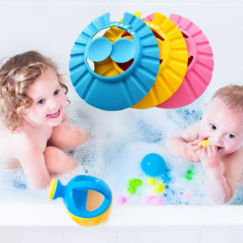 Baby Shower Cap (3 pcs) – Adjustable Bath Hat