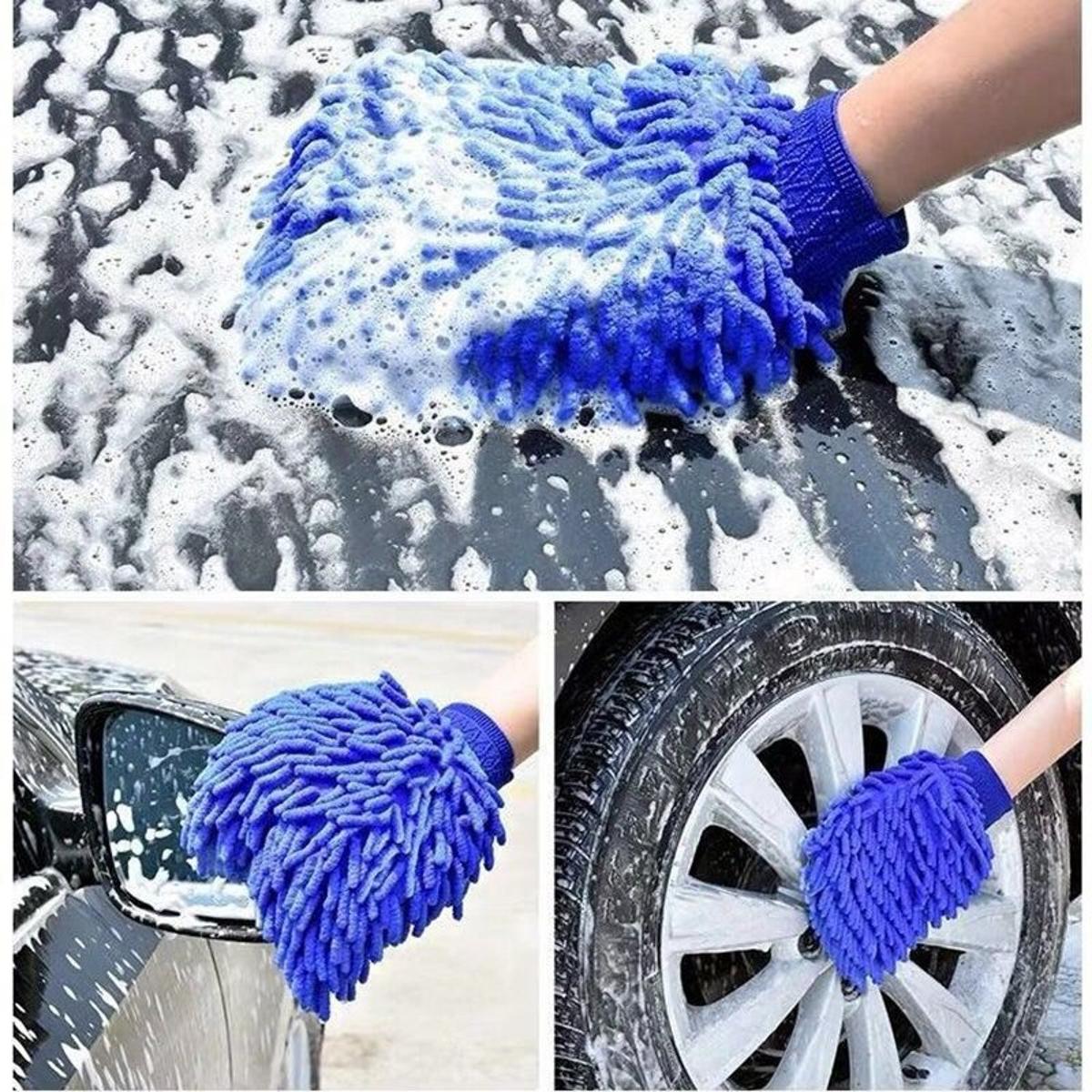 Microfiber Car Wash Gloves – Reusable Cleaning Mitt