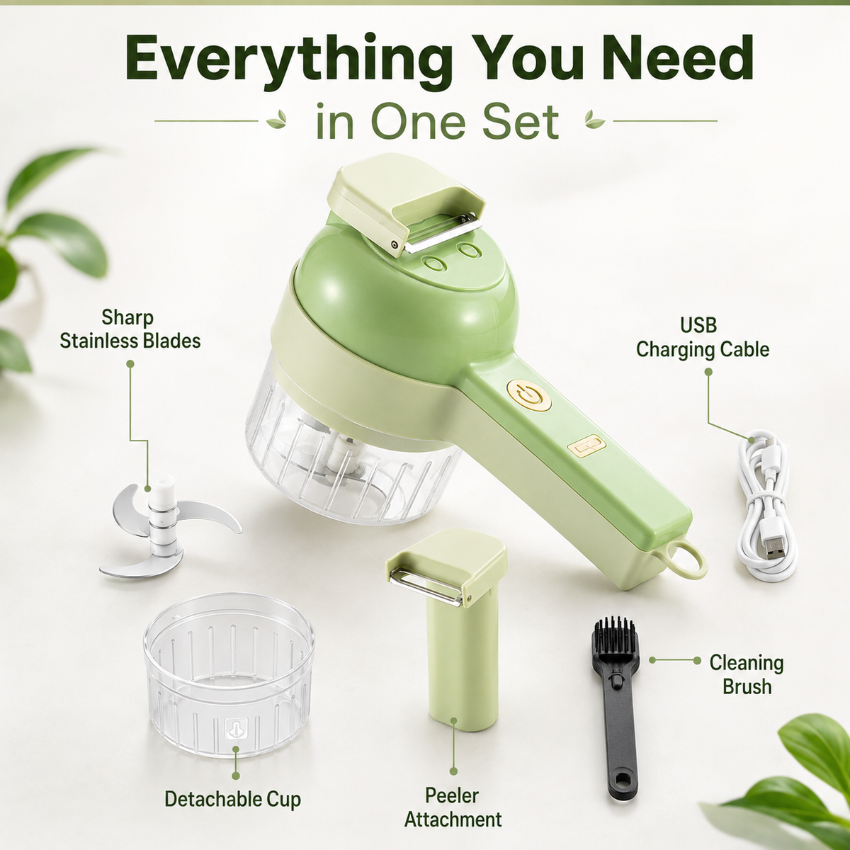Rechargeable Hammer Food Chopper