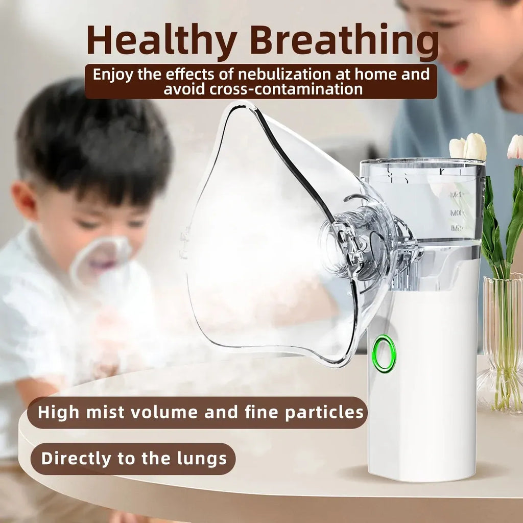 Portable Nebulizer Inhaler for Quick Respiratory Relief | USB Rechargeable Mini Atomizer
