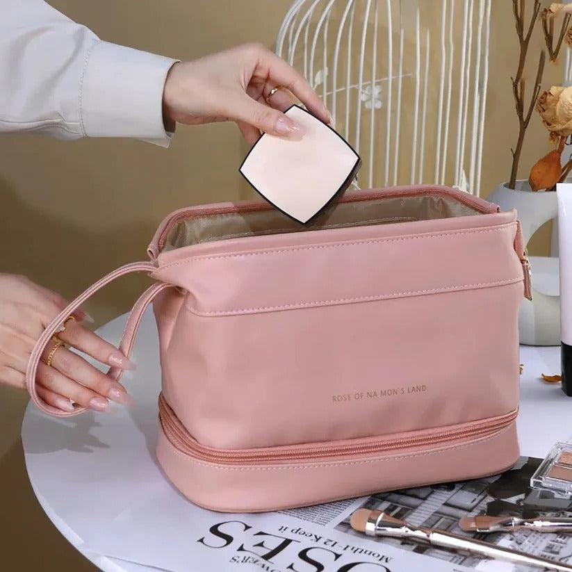 Waterproof Travel Makeup Bag with Pouch – Large Toiletries Organizer