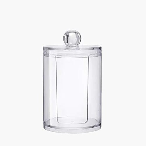 Bamboo Makeup Cotton Swab Holder – Eco-Friendly Organizer with Lid