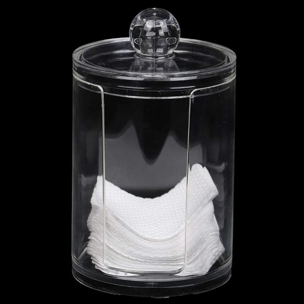 Bamboo Makeup Cotton Swab Holder – Eco-Friendly Organizer with Lid