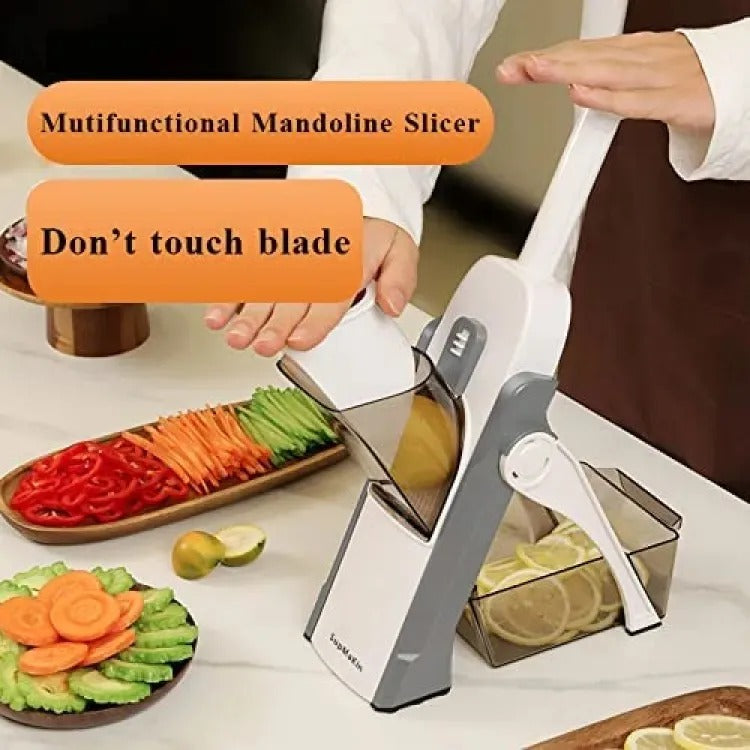 Vegetable Cutter with Basin – Multifunctional Kitchen Slicer