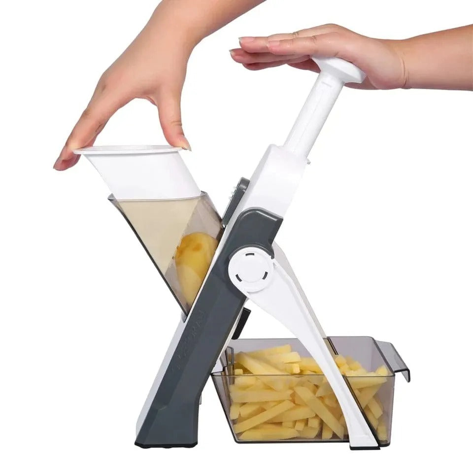 Vegetable Cutter with Basin – Multifunctional Kitchen Slicer