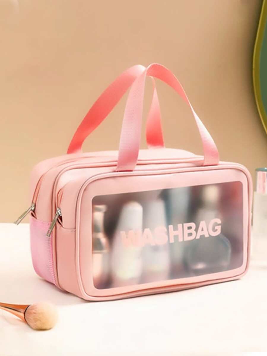 Frosted Makeup Bag – Large Capacity Waterproof Cosmetic Pouch