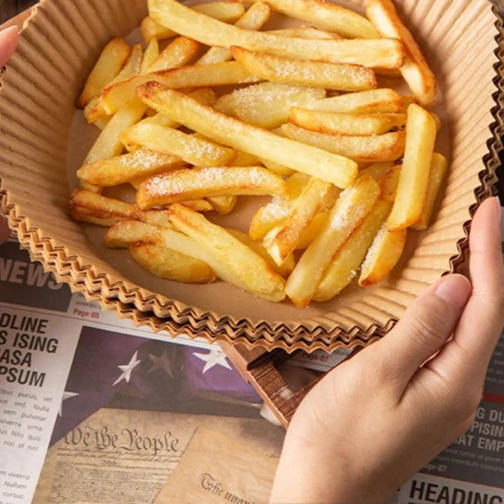 Disposable Air Fryer Paper Liners – 50pcs Non-Stick Heat Resistant