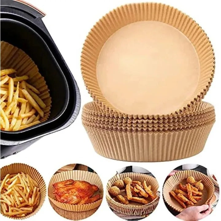 Disposable Air Fryer Paper Liners – 50pcs Non-Stick Heat Resistant