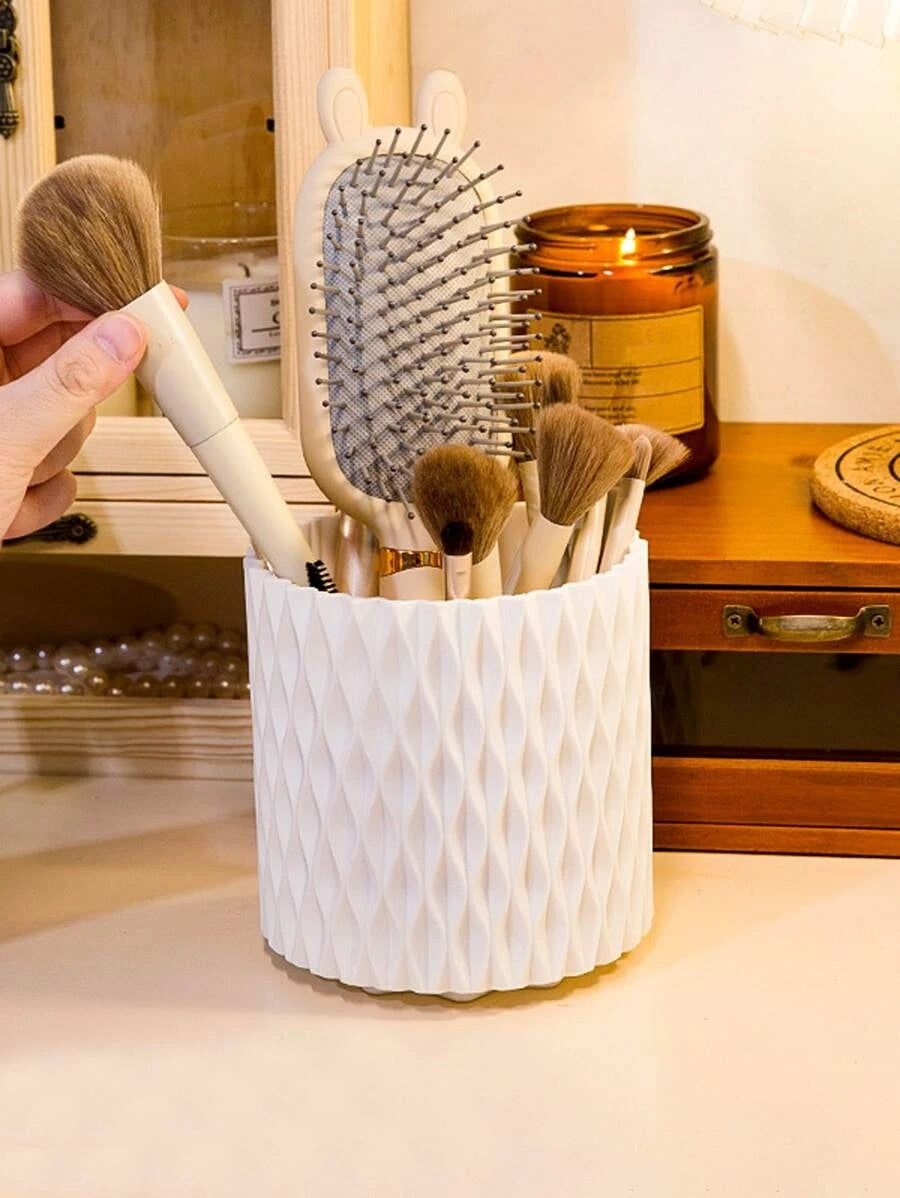 360° Rotating Cosmetic Brush Holder – Makeup Organizer