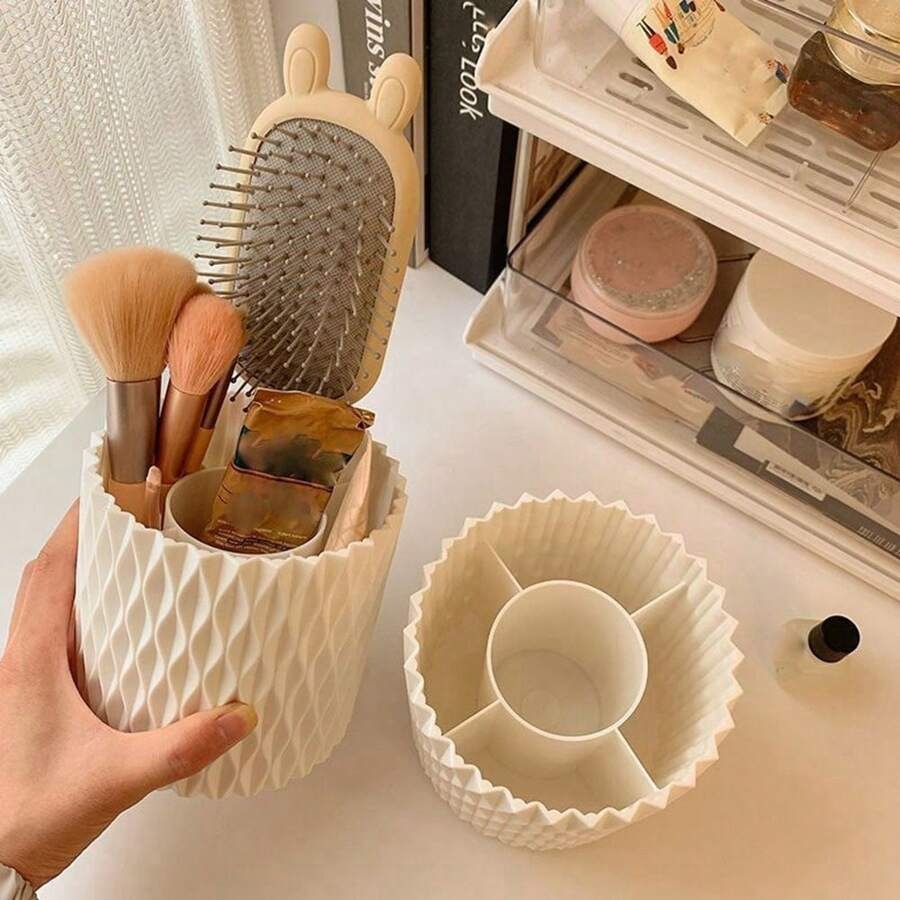 360° Rotating Cosmetic Brush Holder – Makeup Organizer