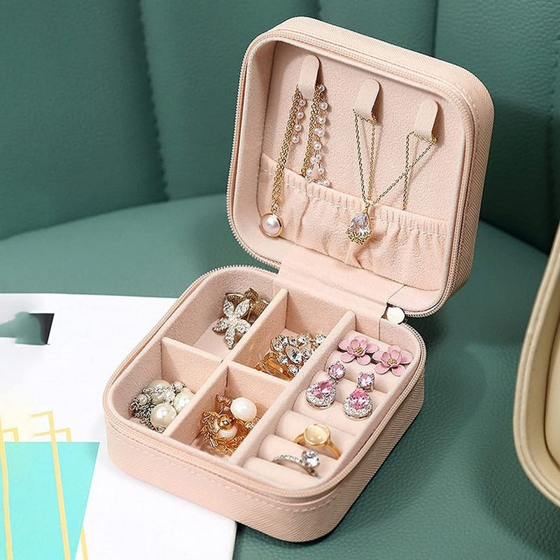 Travel Jewelry Organizer Box – Mini Portable Accessories Storage