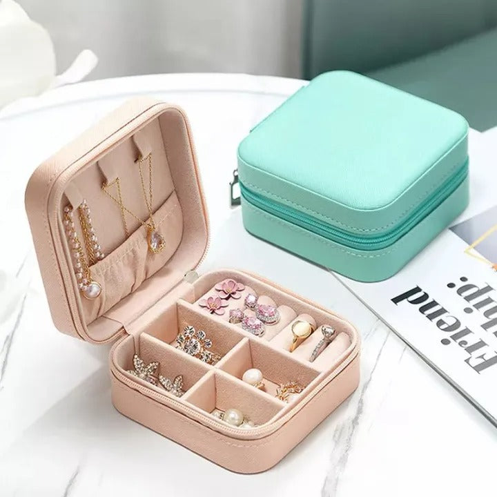 Travel Jewelry Organizer Box – Mini Portable Accessories Storage