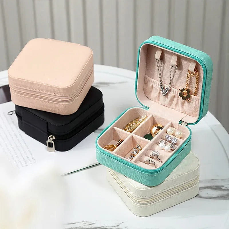 Travel Jewelry Organizer Box – Mini Portable Accessories Storage