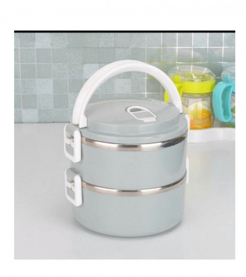 Stainless Steel Layered Lunch Box – Portable Food Storage