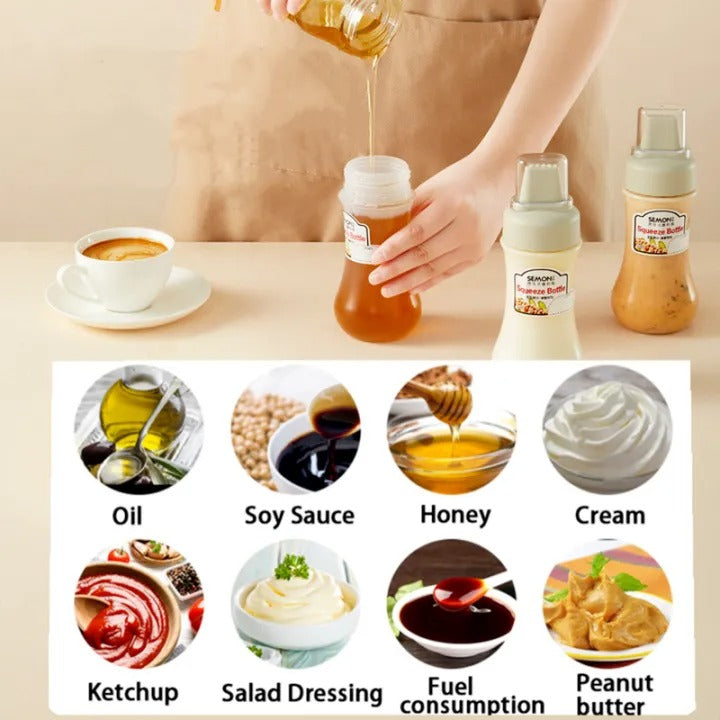 Hole Squeeze Sauce Bottle – Easy Dispensing Leak-Proof Bottle