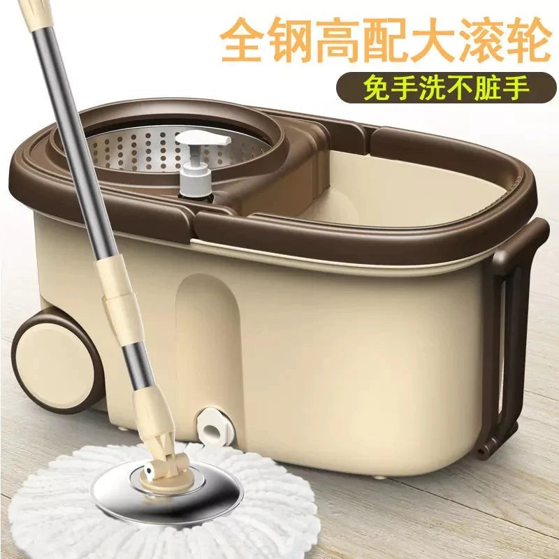 Spin Mop Bucket with Wheels – Easy Floor Cleaning System