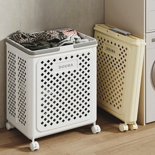 Large Folding Laundry Basket with Wheels – Waterproof Storage