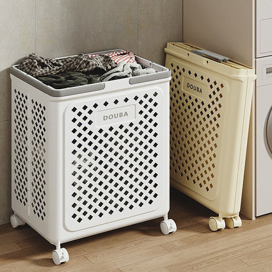Large Folding Laundry Basket with Wheels – Waterproof Storage
