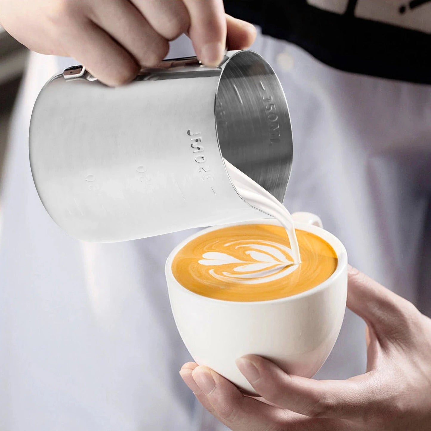 350ml Stainless Steel Milk Jug – Frothing Pitcher for Coffee & Latte Art