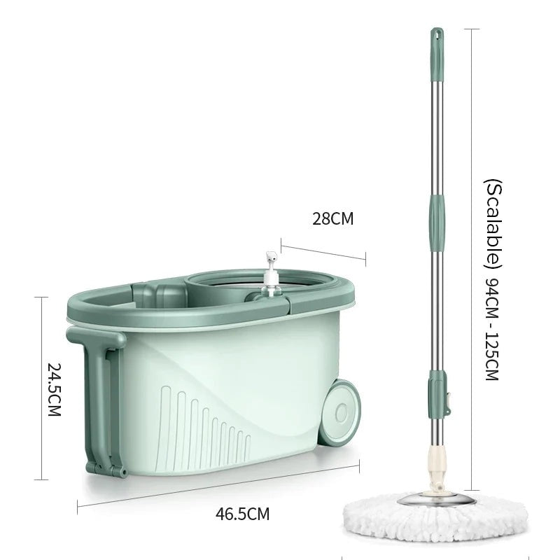 Spin Mop Bucket with Wheels – Easy Floor Cleaning System