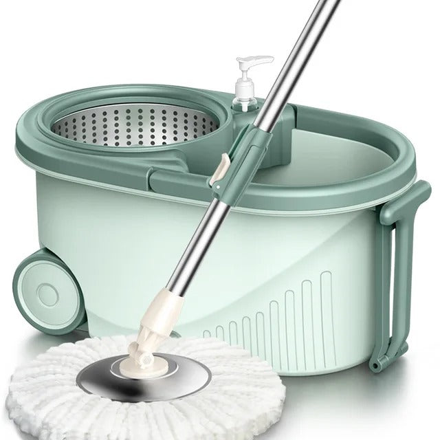 Spin Mop Bucket with Wheels – Easy Floor Cleaning System