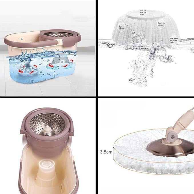 Spin Mop Bucket with Wheels – Easy Floor Cleaning System