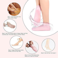 Silicone Gel Moisturizing Foot Socks – Spa Care Socks
