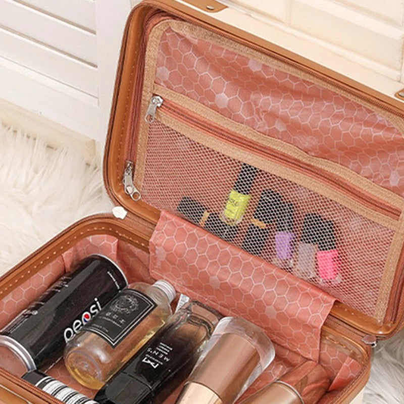 Travel Cosmetic Suitcase – Portable Makeup & Toiletry Organizer
