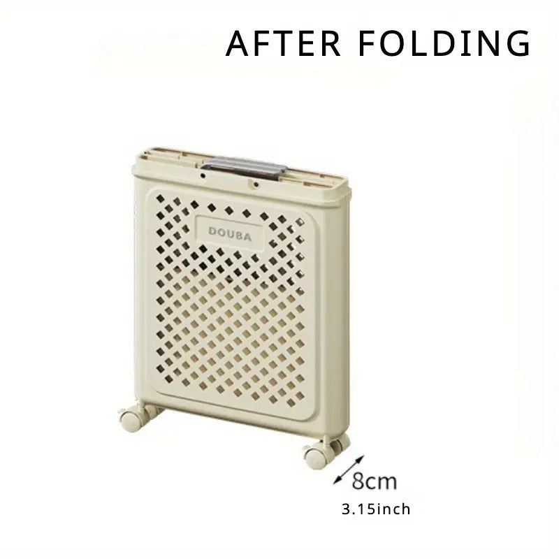 Large Folding Laundry Basket with Wheels – Waterproof Storage