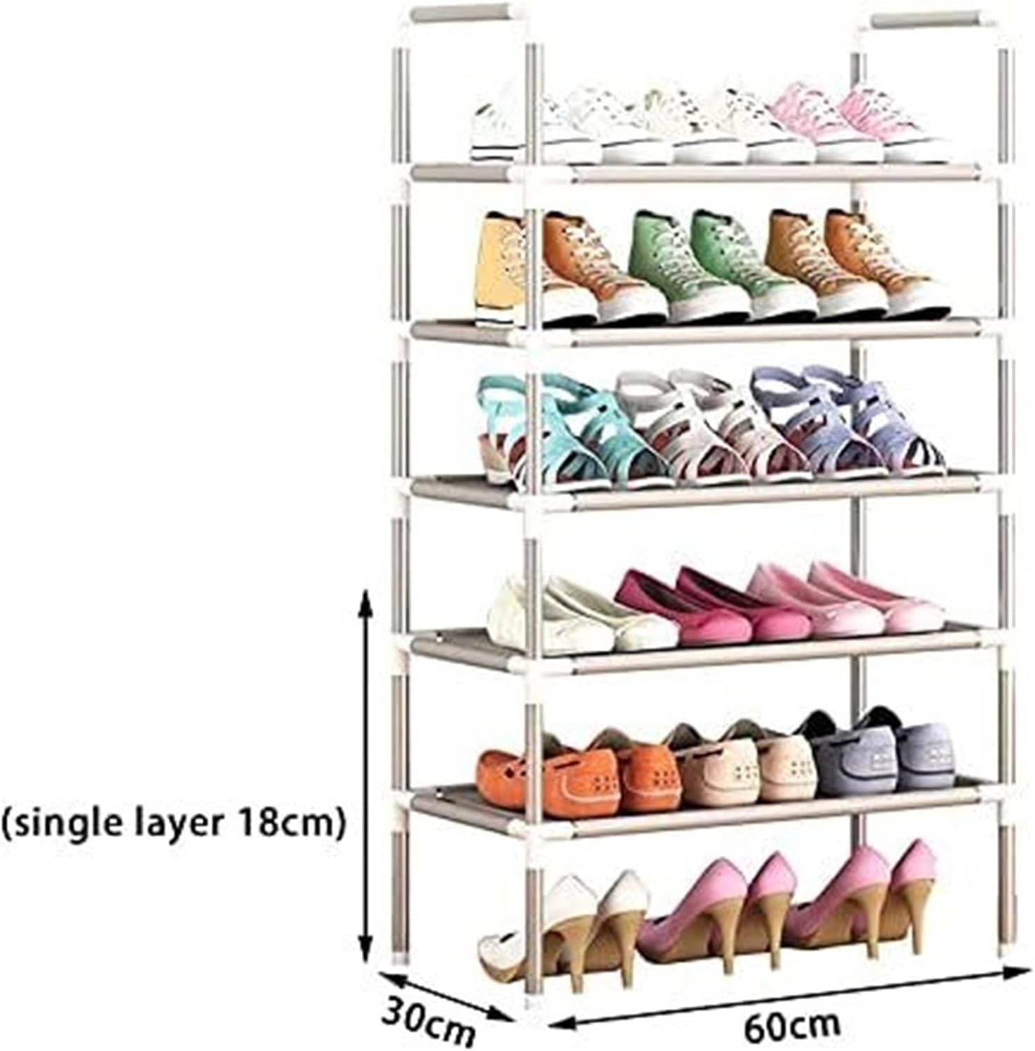 6-Layer Steel Shoe Rack Organizer – Durable Space-Saving Storage