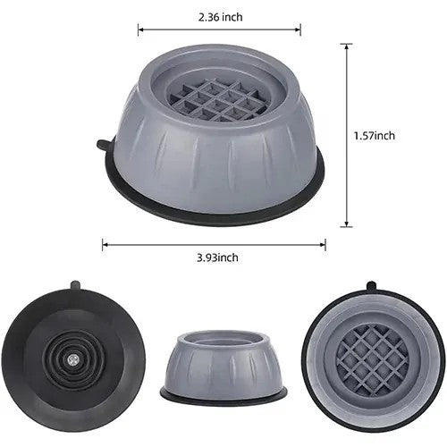 4 Pcs Washing Machine Floor Mats – Anti-Vibration Protectors