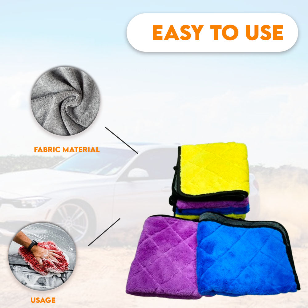 Premium Microfiber Car Cleaning Towel – Absorbent & Scratch-Free