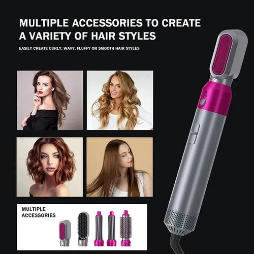 5-in-1 Hot Air Brush Styler Set – Complete Hair Styling Tool
