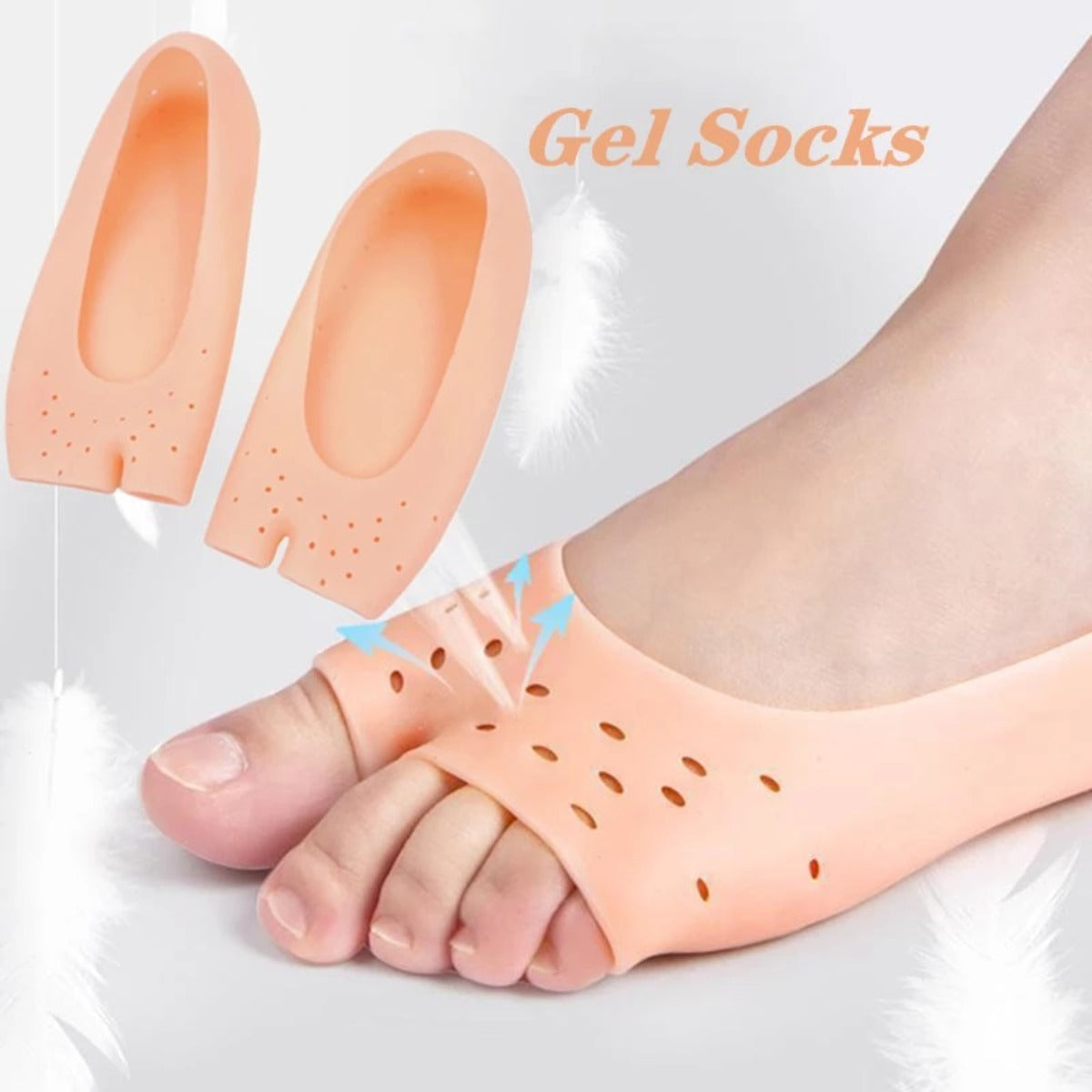 Moisturizing Gel Socks – Silicone Spa Care