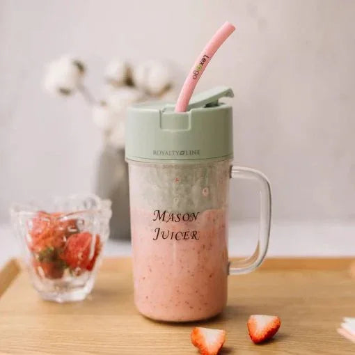 Portable Straw Cup Juicer Blender – 500ML, Rechargeable Juicer Maker