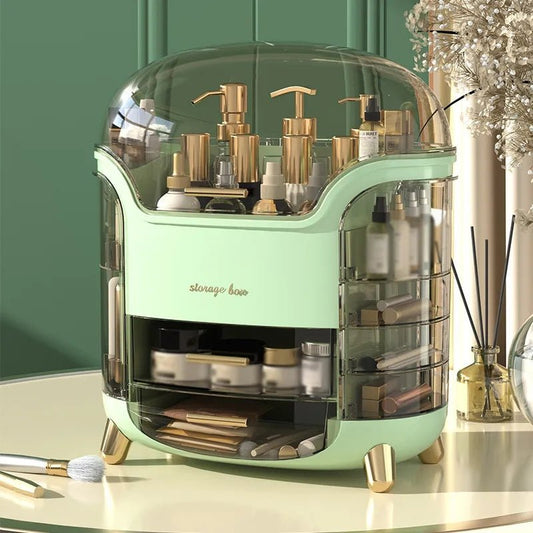 Luxury Desktop Cosmetic Organizer – Elegant Makeup & Skincare Storage