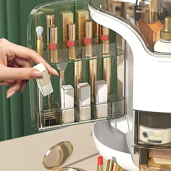 Luxury Desktop Cosmetic Organizer – Elegant Makeup & Skincare Storage