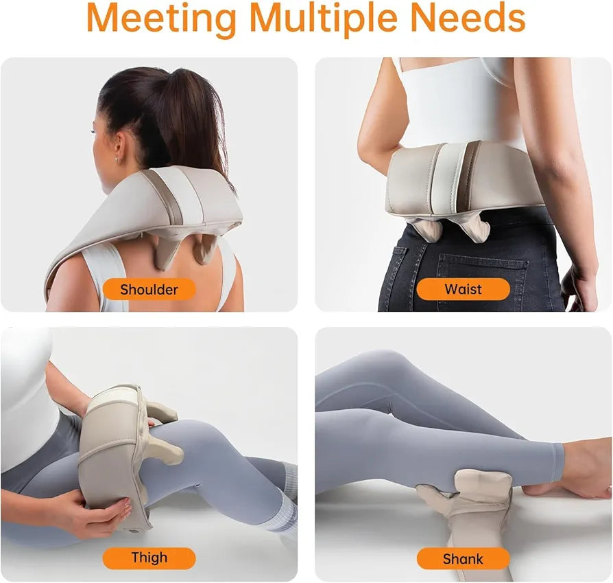 Rechargeable Neck & Shoulder Massager | Portable Deep-Tissue Massage Tool