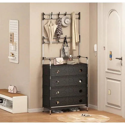 Dust-Proof Multifunctional Coat & Shoes Rack | Heavy-Duty Storage Organizer