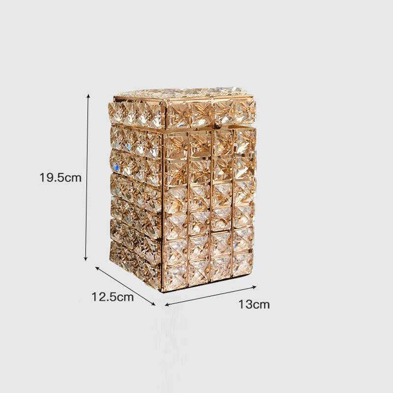 Makeup Brush Organizer – Crystal Gold Holder