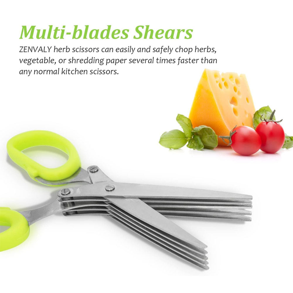 InnovaGoods 5-in-1 Multi-Blade Kitchen Scissors – Multi-Purpose Cutter