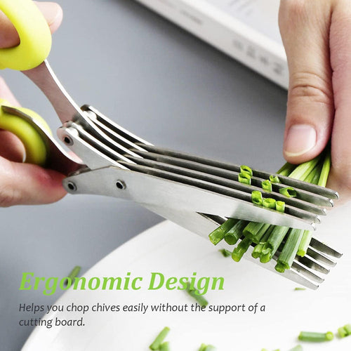 InnovaGoods 5-in-1 Multi-Blade Kitchen Scissors – Multi-Purpose Cutter
